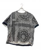 sacaiサカイ）の古着「ペイズリー柄ジッププルオーバー」｜ブラック