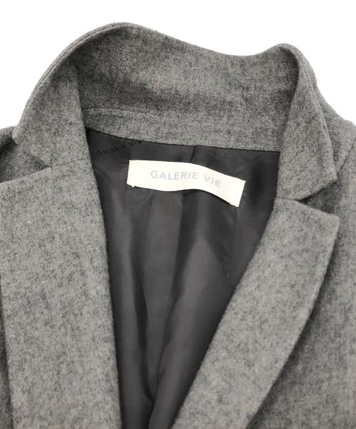 GALERIE VIE（ギャルリーヴィー）GALERIE VIE (ギャルリーヴィー) カシミヤダブルフェイス チェスターコート グレー サイズ:36の古着・服飾アイテム