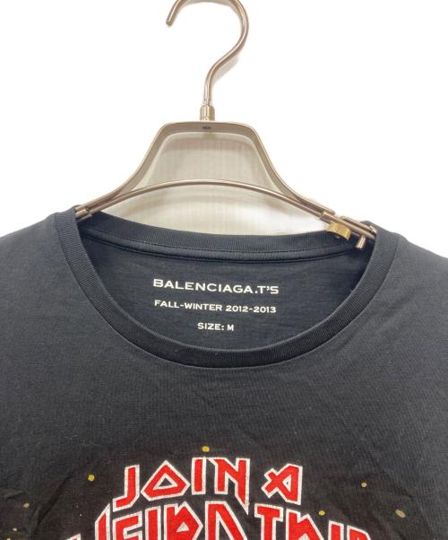 BALENCIAGA（バレンシアガ）BALENCIAGA (バレンシアガ) プリントカットソー ブラック サイズ:Ｍの古着・服飾アイテム