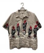 Star OF HOLLYWOODスターオブハリウッド）の古着「COTTON TYPEWRITER OPEN SHIRT “CONDOR”」｜ベージュ