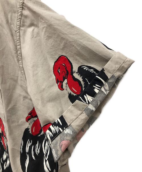 Star OF HOLLYWOOD（スターオブハリウッド）STAR OF HOLLYWOOD (スターオブハリウッド) COTTON TYPEWRITER OPEN SHIRT “CONDOR” ベージュ サイズ:XXLの古着・服飾アイテム