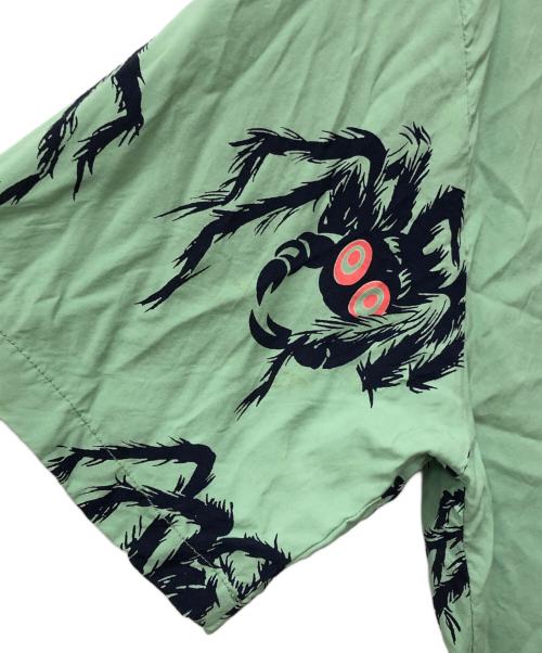 Star OF HOLLYWOOD（スターオブハリウッド）STAR OF HOLLYWOOD (スターオブハリウッド) HIGH DENSITY RAYON PULLOVER SHIRT “TARANTULA” グリーン サイズ:XLの古着・服飾アイテム