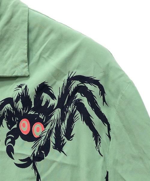 Star OF HOLLYWOOD（スターオブハリウッド）STAR OF HOLLYWOOD (スターオブハリウッド) HIGH DENSITY RAYON PULLOVER SHIRT “TARANTULA” グリーン サイズ:XLの古着・服飾アイテム