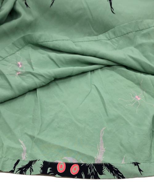 Star OF HOLLYWOOD（スターオブハリウッド）STAR OF HOLLYWOOD (スターオブハリウッド) HIGH DENSITY RAYON PULLOVER SHIRT “TARANTULA” グリーン サイズ:XLの古着・服飾アイテム