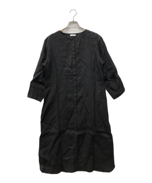fog linen work（フォグリネンワーク）fog linen work (フォグリネンワーク) リネンワンピース ブラック サイズ:下記参照の古着・服飾アイテム