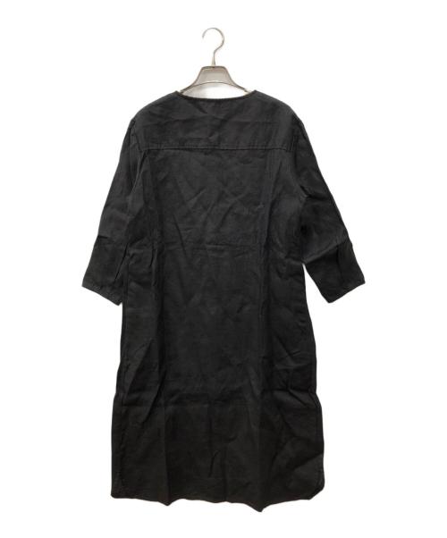 fog linen work（フォグリネンワーク）fog linen work (フォグリネンワーク) リネンワンピース ブラック サイズ:下記参照の古着・服飾アイテム