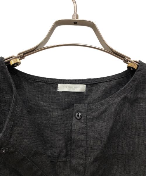fog linen work（フォグリネンワーク）fog linen work (フォグリネンワーク) リネンワンピース ブラック サイズ:下記参照の古着・服飾アイテム