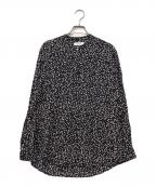 MARANT ETOILEマランエトワール）の古着「総柄バンドカラーシャツ」｜ブラック