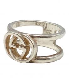 GUCCI（グッチ）の古着「インターロッキングＧワイドリング」｜シルバー