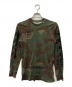 OFFWHITEオフホワイト）の古着「アローロゴ長袖Tシャツ」｜グリーン