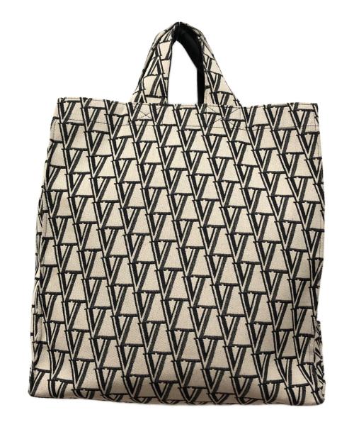 VERMEIL par iena（ヴェルメイユ パー イエナ）VERMEIL par iena (ヴェルメイユ パー イエナ) モノグラムロゴジャガードートバッグ ベージュ サイズ:下記参照の古着・服飾アイテム