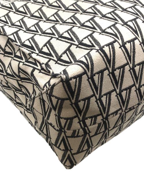 VERMEIL par iena（ヴェルメイユ パー イエナ）VERMEIL par iena (ヴェルメイユ パー イエナ) モノグラムロゴジャガードートバッグ ベージュ サイズ:下記参照の古着・服飾アイテム