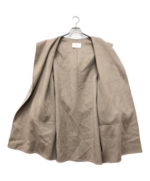 FRAMeWORK（フレームワーク）FRAMeWORK (フレームワーク) SUPER160’sフーディショートコート ベージュ サイズ:38の古着・服飾アイテム