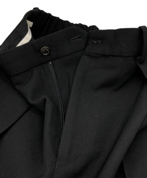 MARKAWARE（マーカウェア）MARKAWARE (マーカウェア) FRONT PLEATS PEGTOP ORGANIC WOOL SURVIVAL CLOTH ブラック サイズ:3の古着・服飾アイテム