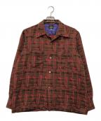 Needlesニードルズ）の古着「ジャガード織り オープンカラー クラシック シャツ」｜レッド