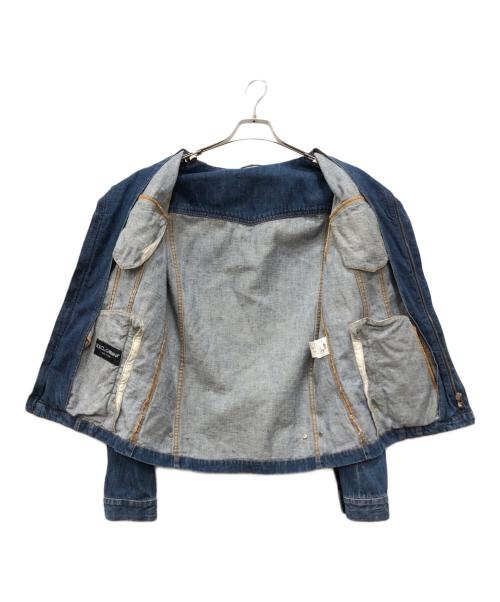 DOLCE & GABBANA（ドルチェ＆ガッバーナ）DOLCE & GABBANA (ドルチェ＆ガッバーナ) シングルデニムジャケット インディゴ サイズ:48の古着・服飾アイテム