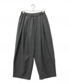 mizuiro-indミズイロインド）の古着「タックワイドパンツ」｜グレー