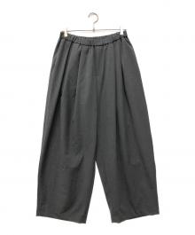 mizuiro-ind（ミズイロインド）の古着「タックワイドパンツ」｜グレー