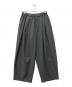 mizuiro-ind（ミズイロインド）の古着「タックワイドパンツ」｜グレー