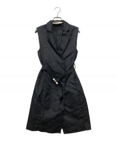 中古・古着通販】Yarmo (ヤーモ) Gingham Print Tabard Dress ブラウン
