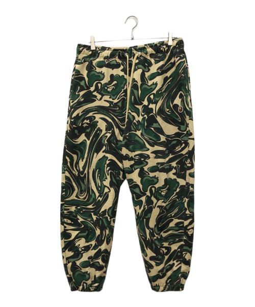 A BATHING APE（ア ベイシング エイプ）A BATHING APE (ア ベイシング エイプ) カモフラージュスウェットパンツ ブラウン サイズ:Lの古着・服飾アイテム