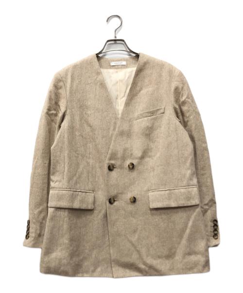 MACPHEE（マカフィー）MACPHEE (マカフィー) サマーブークレーツイード ノーカラージャケット ベージュ サイズ:36の古着・服飾アイテム