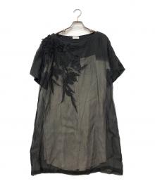 DRIES VAN NOTEN（ドリスヴァンノッテン）の古着「レイヤードシルクワンピース」｜ブラック