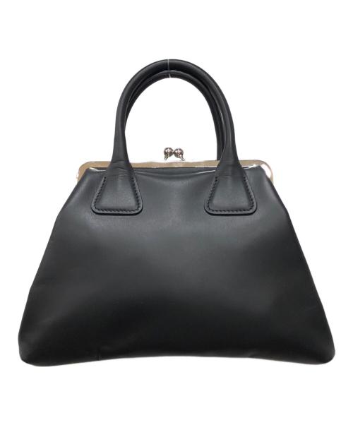 COMME des GARCONS COMME des GARCONS（コムデギャルソン コムデギャルソン）COMME des GARCONS COMME des GARCONS (コムデギャルソン コムデギャルソン) 台形レザーがま口バッグ ブラック サイズ:下記参照の古着・服飾アイテム
