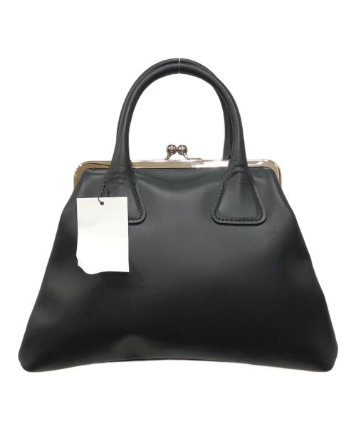 COMME des GARCONS COMME des GARCONS（コムデギャルソン コムデギャルソン）COMME des GARCONS COMME des GARCONS (コムデギャルソン コムデギャルソン) 台形レザーがま口バッグ ブラック サイズ:下記参照の古着・服飾アイテム