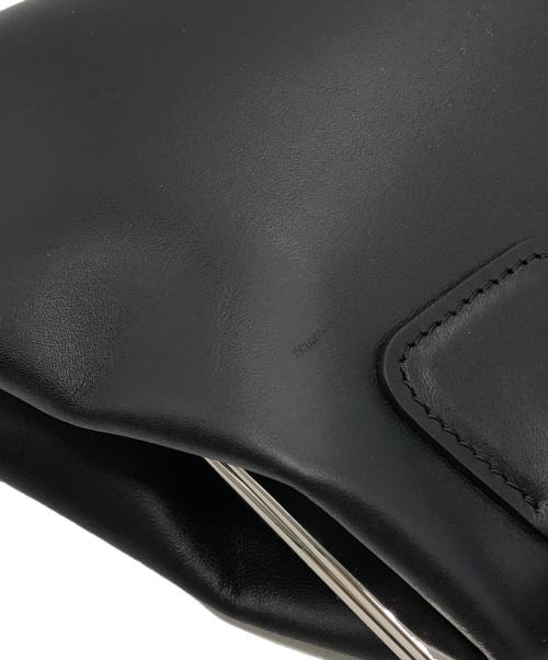 COMME des GARCONS COMME des GARCONS（コムデギャルソン コムデギャルソン）COMME des GARCONS COMME des GARCONS (コムデギャルソン コムデギャルソン) 台形レザーがま口バッグ ブラック サイズ:下記参照の古着・服飾アイテム