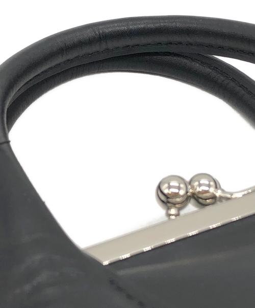 COMME des GARCONS COMME des GARCONS（コムデギャルソン コムデギャルソン）COMME des GARCONS COMME des GARCONS (コムデギャルソン コムデギャルソン) 台形レザーがま口バッグ ブラック サイズ:下記参照の古着・服飾アイテム