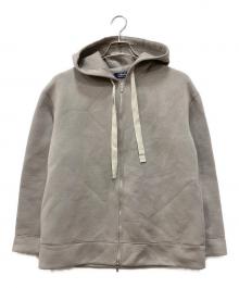 'S Max Mara（エスマックスマーラ）の古着「ロゴダンボールジップパーカー」｜ブラウン