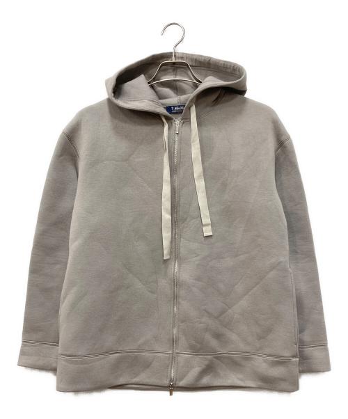 'S Max Mara（エスマックスマーラ）'S Max Mara (エスマックスマーラ) ロゴダンボールジップパーカー ブラウン サイズ:Sの古着・服飾アイテム