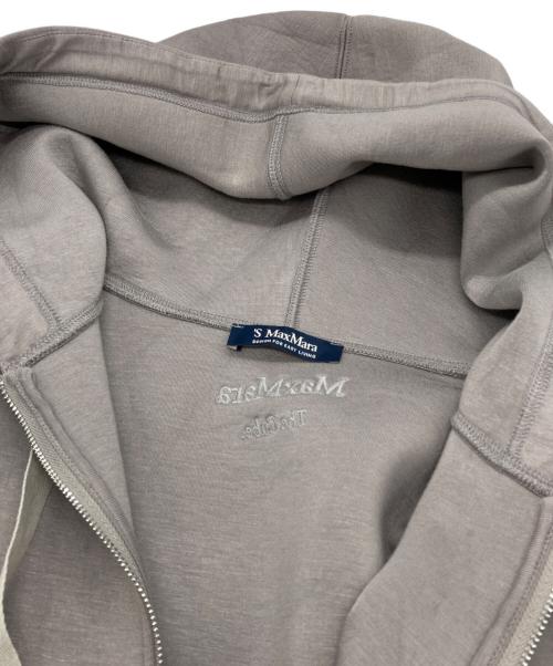 'S Max Mara（エスマックスマーラ）'S Max Mara (エスマックスマーラ) ロゴダンボールジップパーカー ブラウン サイズ:Sの古着・服飾アイテム