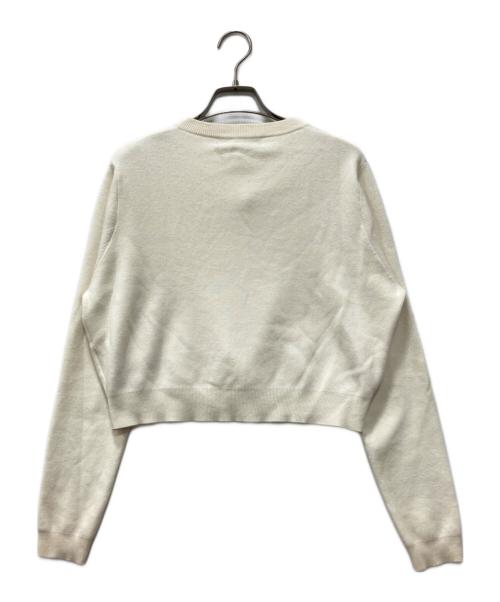 CABAN（キャバン）CABaN (キャバン) コットンカシミヤクルーネックカーディガン ホワイト サイズ:XSの古着・服飾アイテム