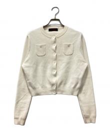 CABAN（キャバン）の古着「コットンカシミヤクルーネックカーディガン」｜ホワイト