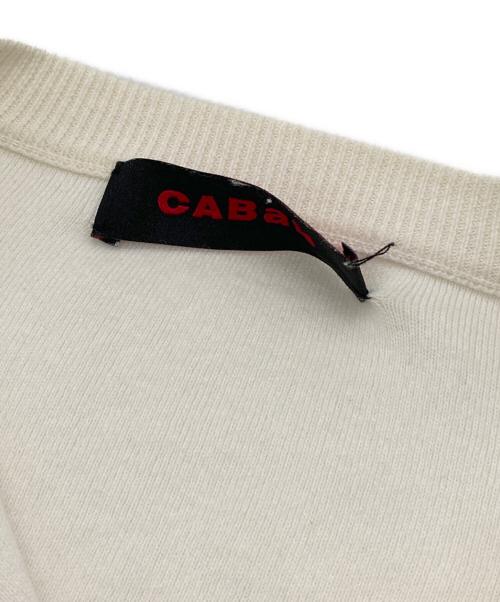 CABAN（キャバン）CABaN (キャバン) コットンカシミヤクルーネックカーディガン ホワイト サイズ:XSの古着・服飾アイテム