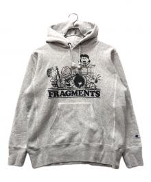 Champion×FRAGMENT DESIGN（チャンピオン×フラグメントデザイン）の古着「プルオーバーパーカー」｜グレー