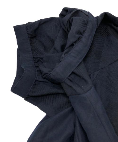 BLUE LABEL CRESTBRIDGE（ブルーレーベルクレストブリッジ）BLUE LABEL CRESTBRIDGE (ブルーレーベルクレストブリッジ) チェックハーフソリッドファンシーシャツワンピース ネイビー サイズ:38の古着・服飾アイテム