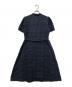 BLUE LABEL CRESTBRIDGE (ブルーレーベルクレストブリッジ) チェックハーフソリッドファンシーシャツワンピース ネイビー サイズ:38：9000円
