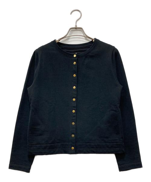 Curensology（カレンソロジー）Curensology (カレンソロジー) スナップボタンカットソーカーディガン ブラック サイズ:Fの古着・服飾アイテム