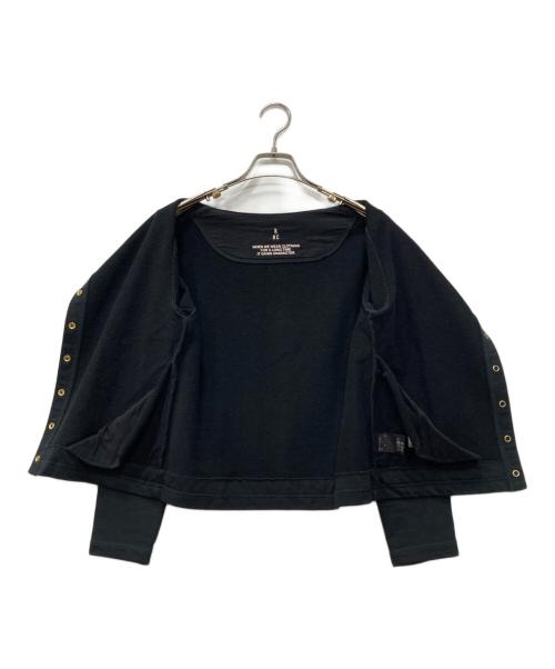 Curensology（カレンソロジー）Curensology (カレンソロジー) スナップボタンカットソーカーディガン ブラック サイズ:Fの古着・服飾アイテム