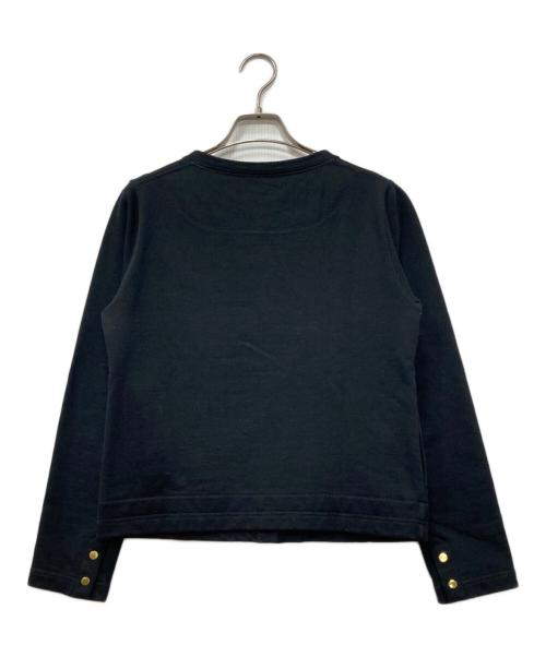 Curensology（カレンソロジー）Curensology (カレンソロジー) スナップボタンカットソーカーディガン ブラック サイズ:Fの古着・服飾アイテム