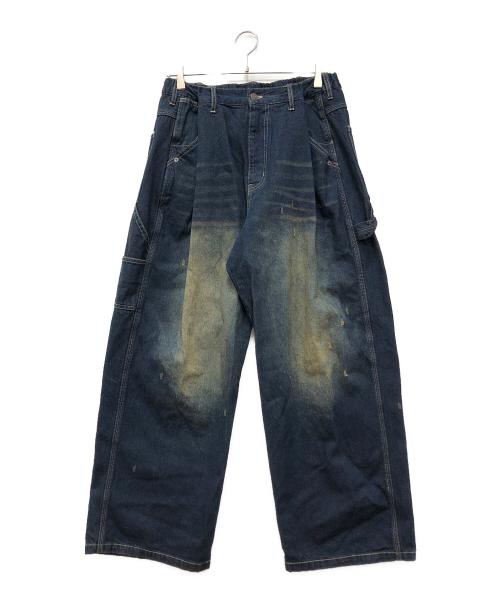 glamb（グラム）glamb (グラム) レッドダートワークデニム ブルー サイズ:Lの古着・服飾アイテム