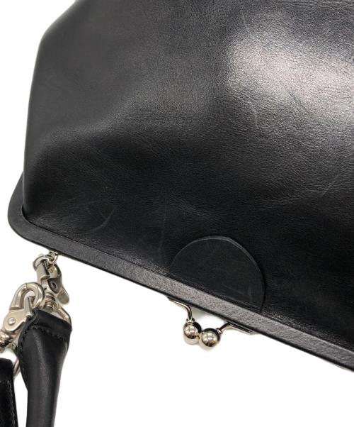 Y's（ワイズ）Y's (ワイズ) がま口レザーショルダーバッグ ブラック サイズ:下記参照の古着・服飾アイテム