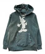 TEPPEI FURUYAMAテッペイフルヤマ）の古着「ダメージ加工パーカー」｜グリーン