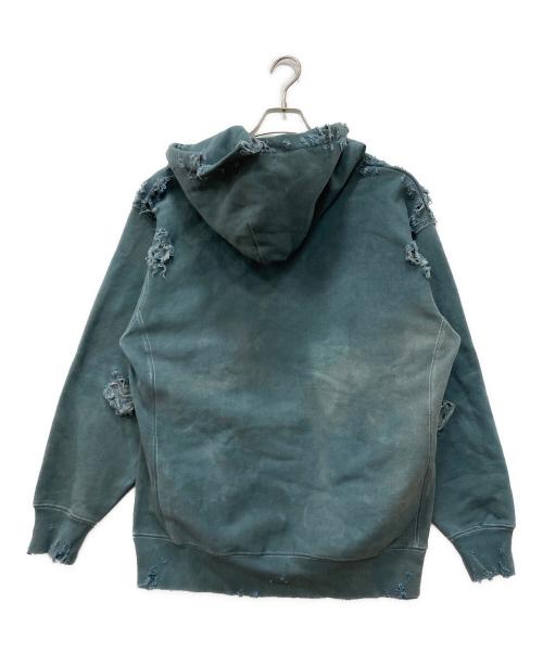 TEPPEI FURUYAMA（テッペイフルヤマ）TEPPEI FURUYAMA (テッペイフルヤマ) ダメージ加工パーカー グリーン サイズ:下記参照の古着・服飾アイテム