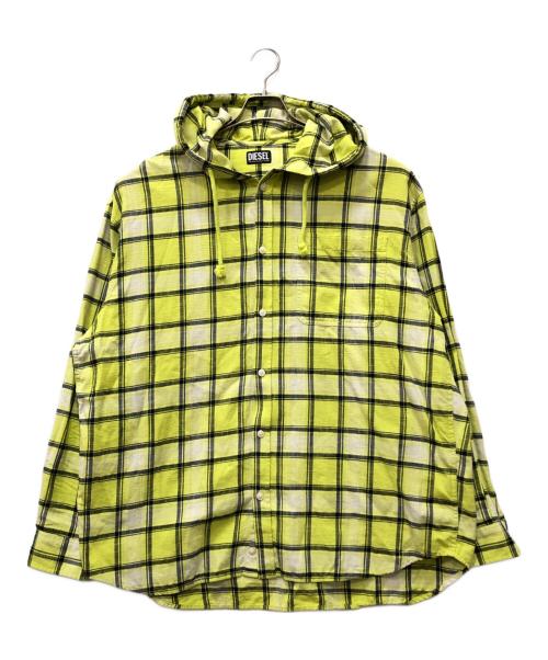 DIESEL（ディーゼル）DIESEL (ディーゼル) シャツパーカー イエロー サイズ:50の古着・服飾アイテム