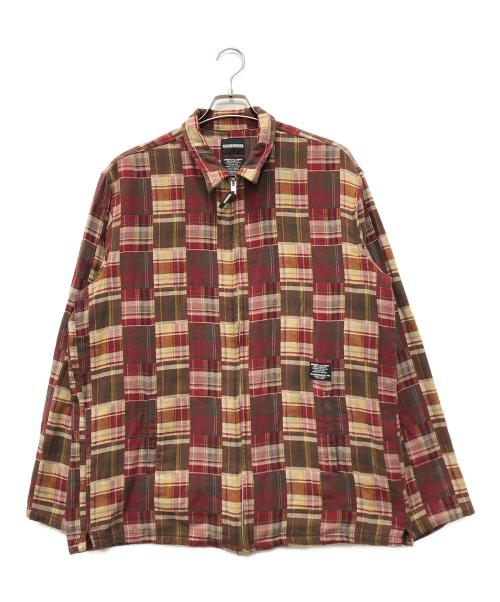NEIGHBORHOOD（ネイバーフッド）NEIGHBORHOOD (ネイバーフッド) パッチワークチェックシャツ レッド サイズ:XLの古着・服飾アイテム
