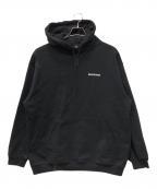 BALENCIAGAバレンシアガ）の古着「Black Logo Medium Fit Hoodie」｜ブラック
